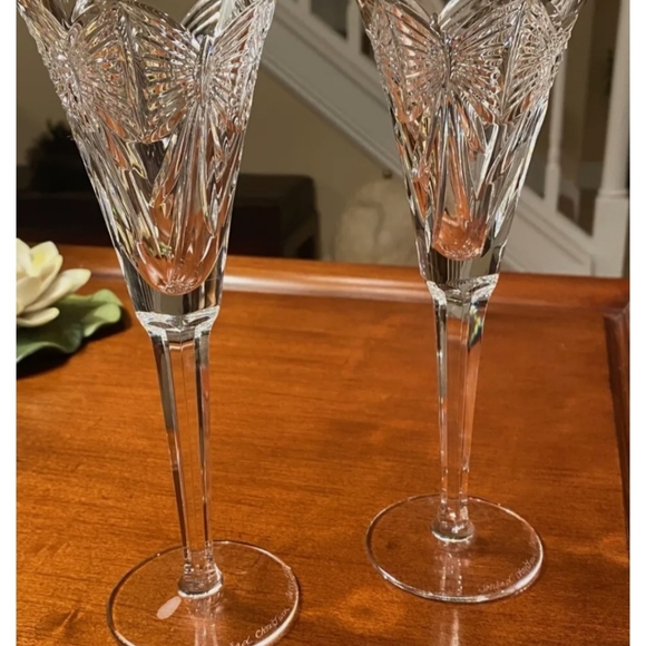 Set of 2 gorgeous Waterford Crystal toasting flutes! Excellent condition! - Picture 9 of 9